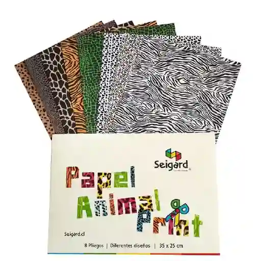Papel Animales 8 Pliegos