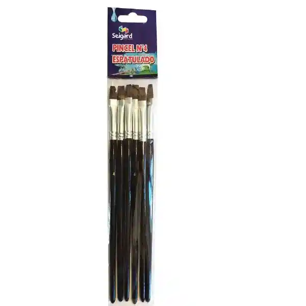 Pinceles N°4 Set De 6 Unidades