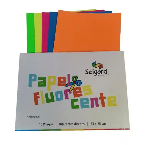 Papel Fluorescente Set De 10 Hojas