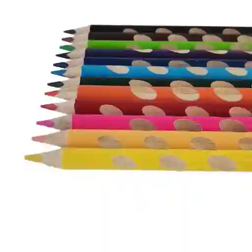 Lapices Con Hendiduras Set De 12 Colores
