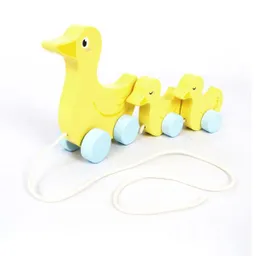 Juguete De Arrastre Familia De Patos