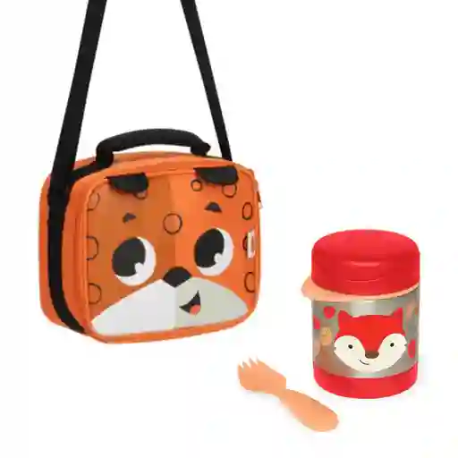 Pack Escolar Animales Safari Lonchera + Termo
