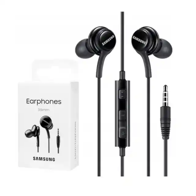 Auriculares Samsung De 3,5 Mm Oficiales, Color Negro