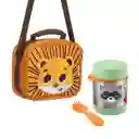 Pack Escolar Safari Animales Lonchera + Termo