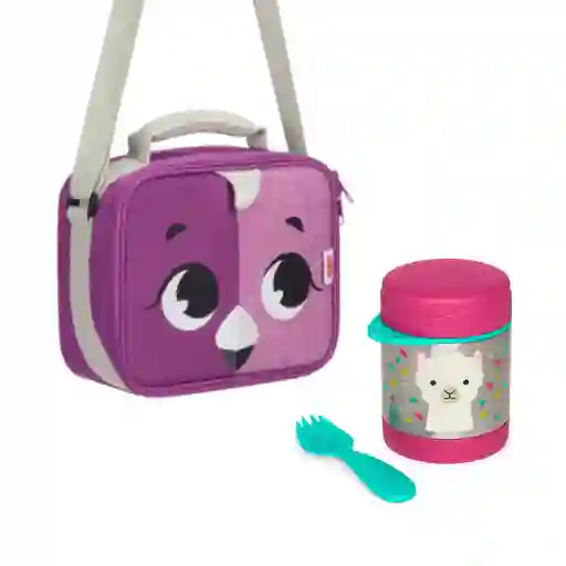 Pack Escolar Safari Animales Lonchera + Termo