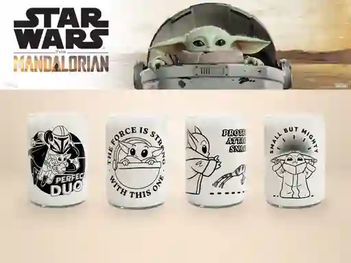 Star Wars Grogu - Juego De 4 Vasos