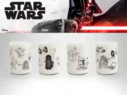 Star Wars Kids - Juego De 4 Vasos