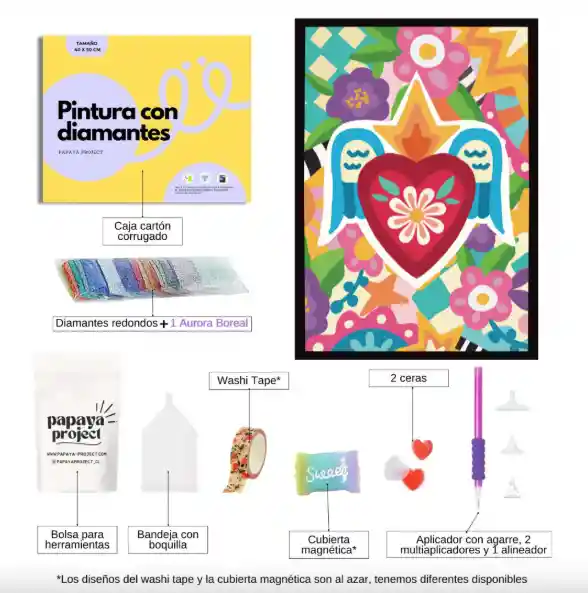 Kit De Pintura Con Diamantes Collage Corazón