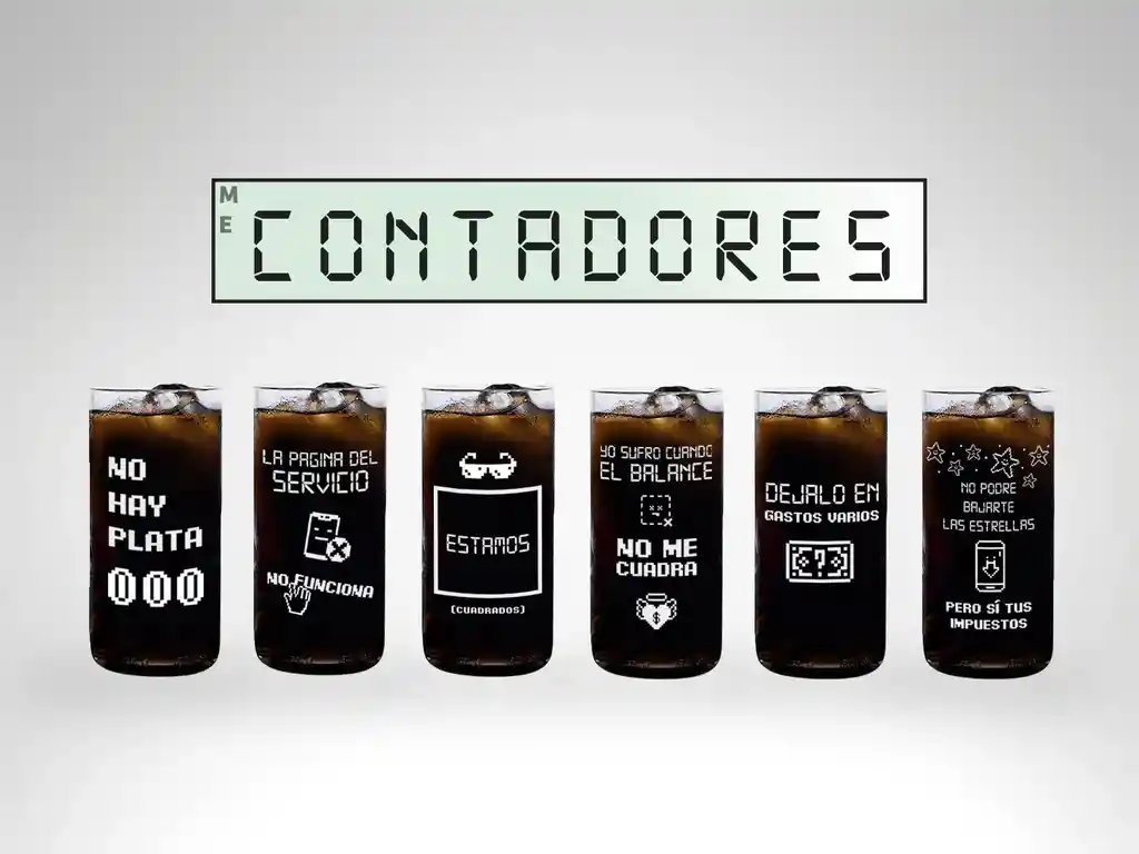 Contadores - Juego De 6 Vasos