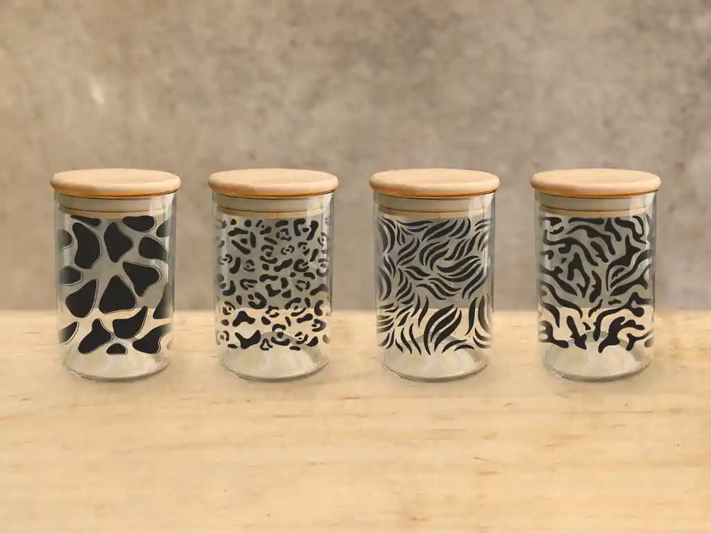 Pack 4 Frascos Animal Print - 300cc