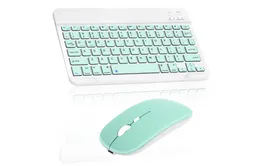 Kit De Teclado Y Mouse Bluetooth 10 Pulgadas Verde