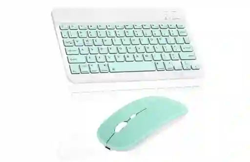 Kit De Teclado Y Mouse Bluetooth 10 Pulgadas Verde