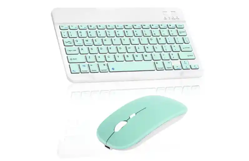Kit De Teclado Y Mouse Bluetooth 10 Pulgadas Verde