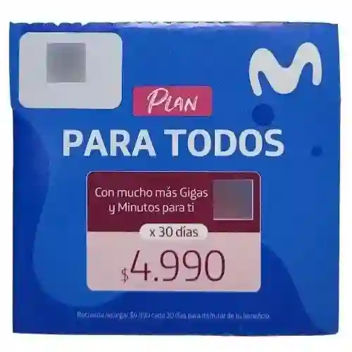 Chip Movistar Plan Para Todos 40 Gigas