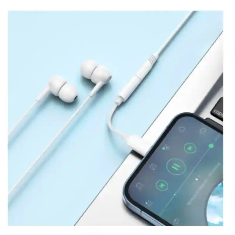 Adaptador Borofone Bv21 De Audio Lightning A Auxiliar 3.5mm