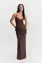 Vestido Largo Maxi Cafe Xs