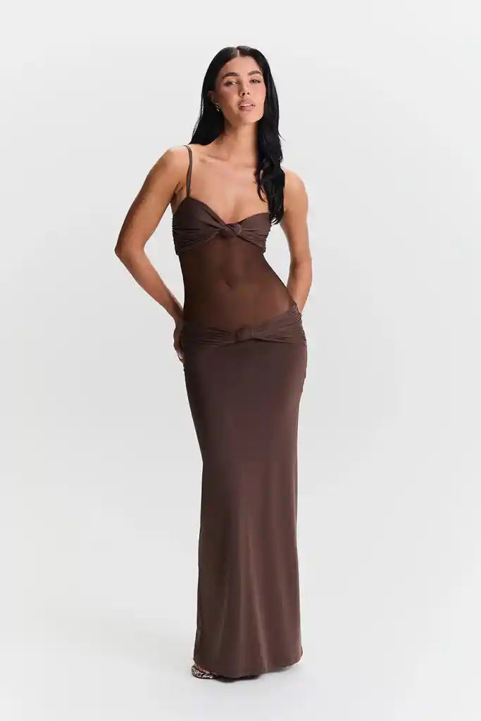Vestido Largo Maxi Cafe Xs
