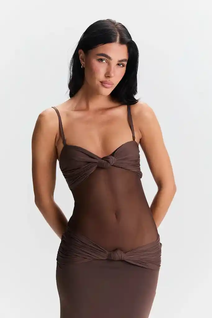 Vestido Largo Maxi Cafe Xs