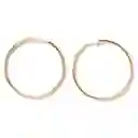 Aros Argolla Mediana 32mm Enchapado Oro 18 K