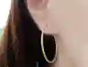 Aros Argolla Mediana 32mm Enchapado Oro 18 K