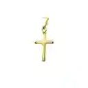 Colgante Cruz Plano Enchapado Oro 18k
