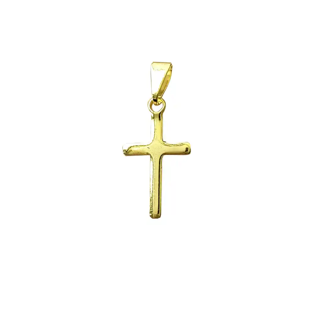 Colgante Cruz Plano Enchapado Oro 18k