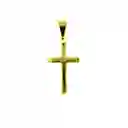 Colgante Cruz Plano Enchapado Oro 18k