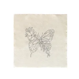 Tela Crea Marcada Mariposa Flor Pura Fibra