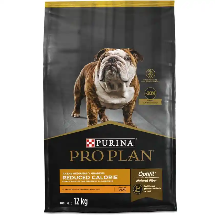 Alimento Perro Pro Plan Reduced Calories Raza Mediana Grande 12kg