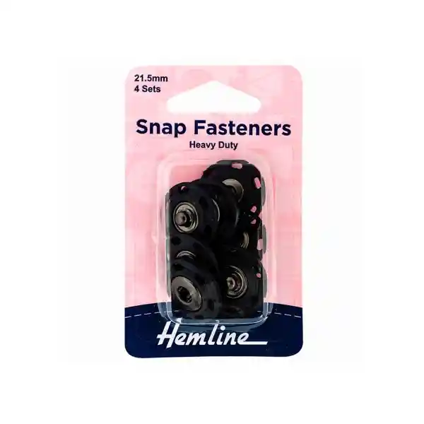 Broches A Presion 21 5mm 4 Sets Line Negro Line