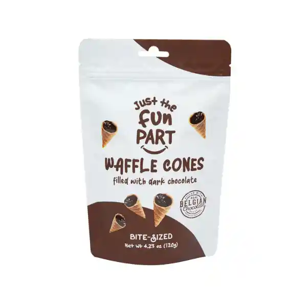 Conos Rellenos De Chocolate Amargo (120g) Just The Fun Part