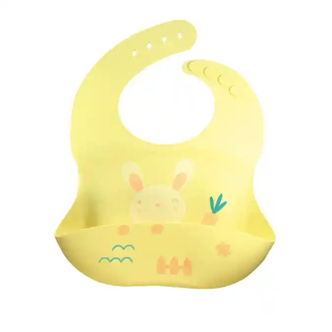 Babero De Silicona Amarillo