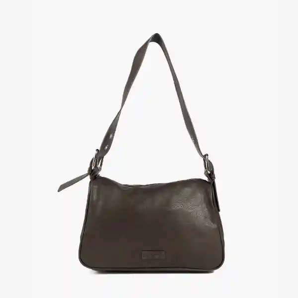 Cartera De Hombro Mujer Hebillas Café