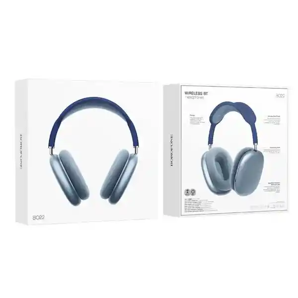 Audifonos Inalambricos Bluetooth De Cintillo Borofone Bo22 12hrs Azul