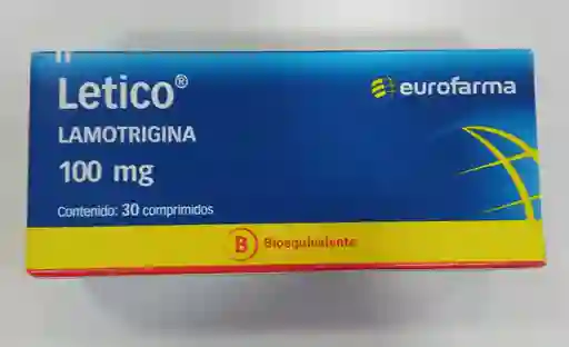 Letico (b) Lamotrigina 100mg 30 Comprimidos