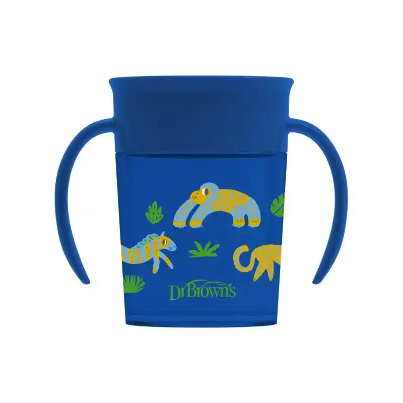 Vaso 360° Con Asas 200 Ml 6 Meses+ Dr. Browns - Azul