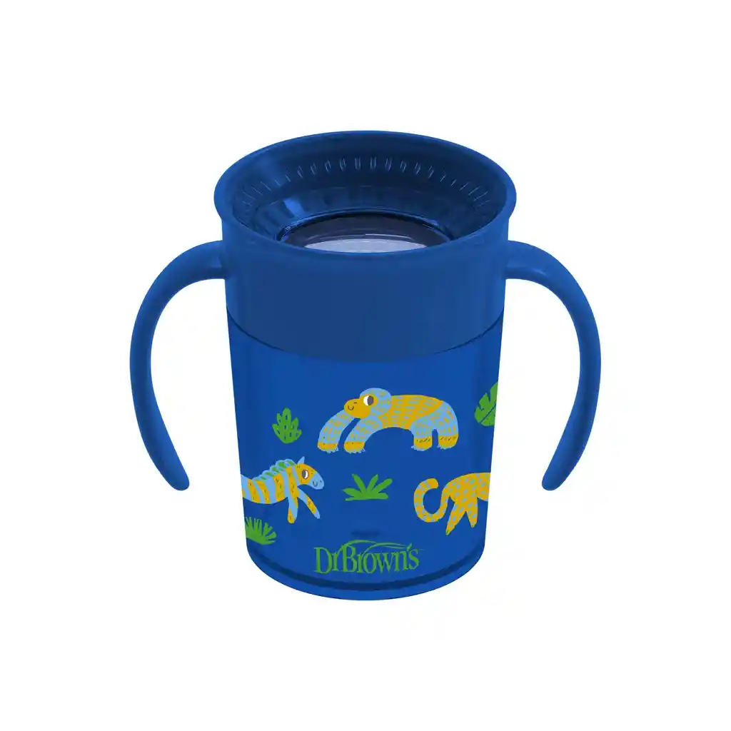 Vaso 360° Con Asas 200 Ml 6 Meses+ Dr. Browns - Azul