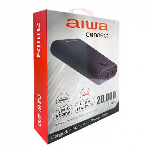 Power Bank Aiwa 20.000 Mah Paw-400 Tipe C