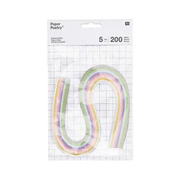 Tiras Papel Filigrana 5mm 40cm 200un Rico Tpf Pastel Rico
