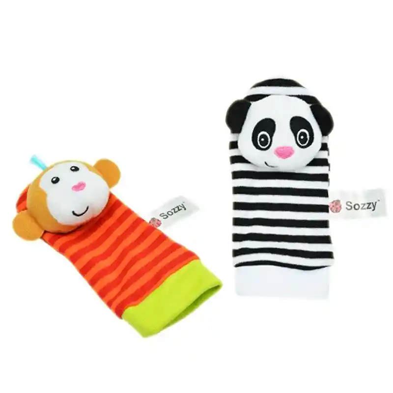 Calcetin Sonajero Para Bebe Estimulación Temprana (panda)