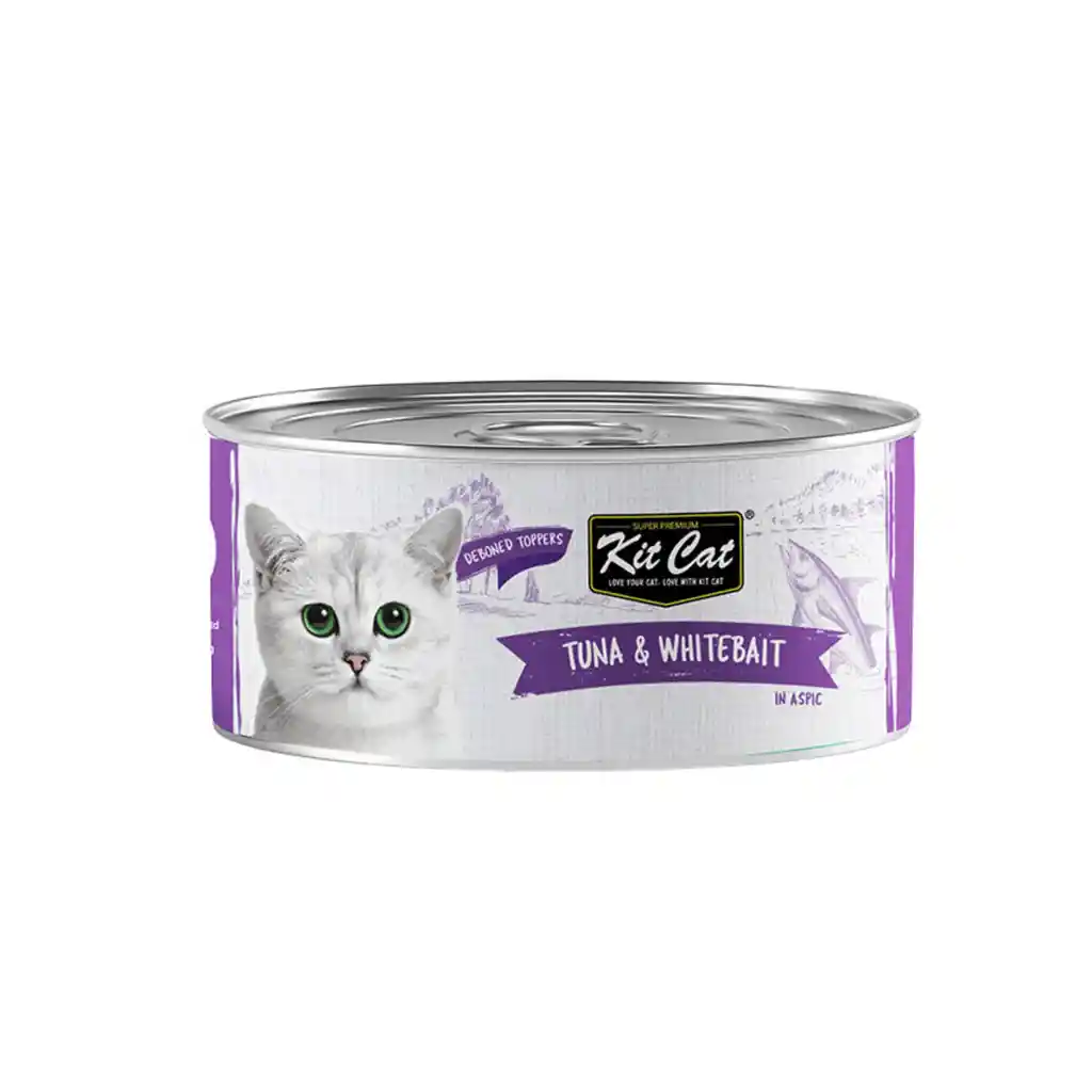 Kit Cat Deboned Tuna Whitebait Toppers Lata 80 G