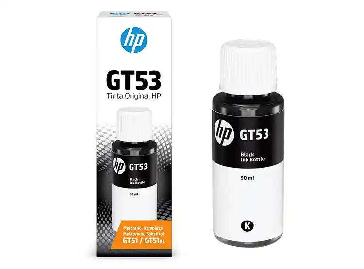 Botella Tinta Hp Original Gt53 90ml Negro