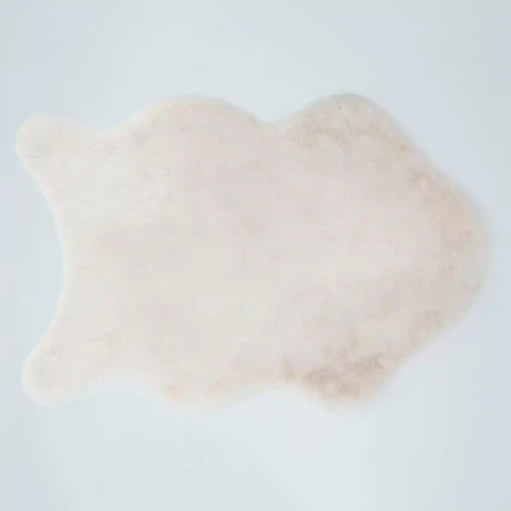 Bajada De Cama Peluda Ivory
