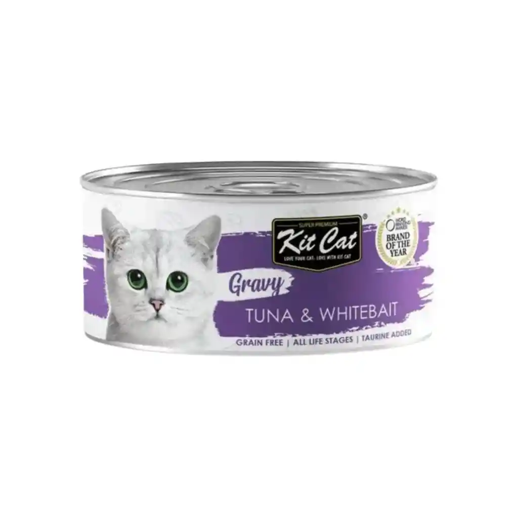Kit Cat Gravy Tuna Whitebait Lata 70g
