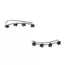 Aros Trepadores 4 Flores Plata Fina 925