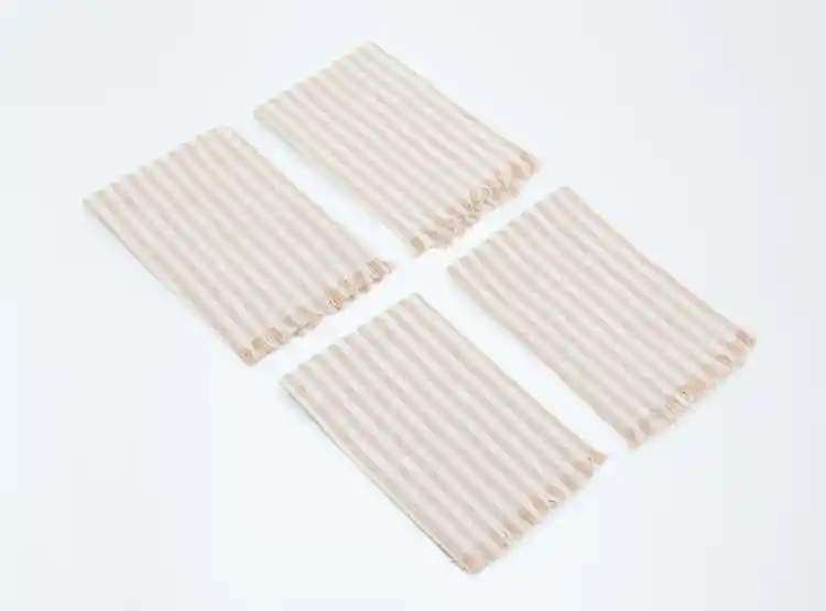 Setx4 Servilletas Taupe Rayas