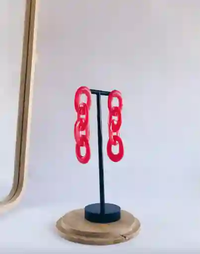 Aros Cadenas Gloss Rojo