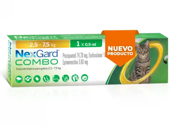 Nexgard Combo Gatos 2.5-7.5 Kg