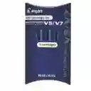 Pack X 3 Cartuchos Repuesto Bolígrafo Pilot V5/v7 Recargable Tinta Azul