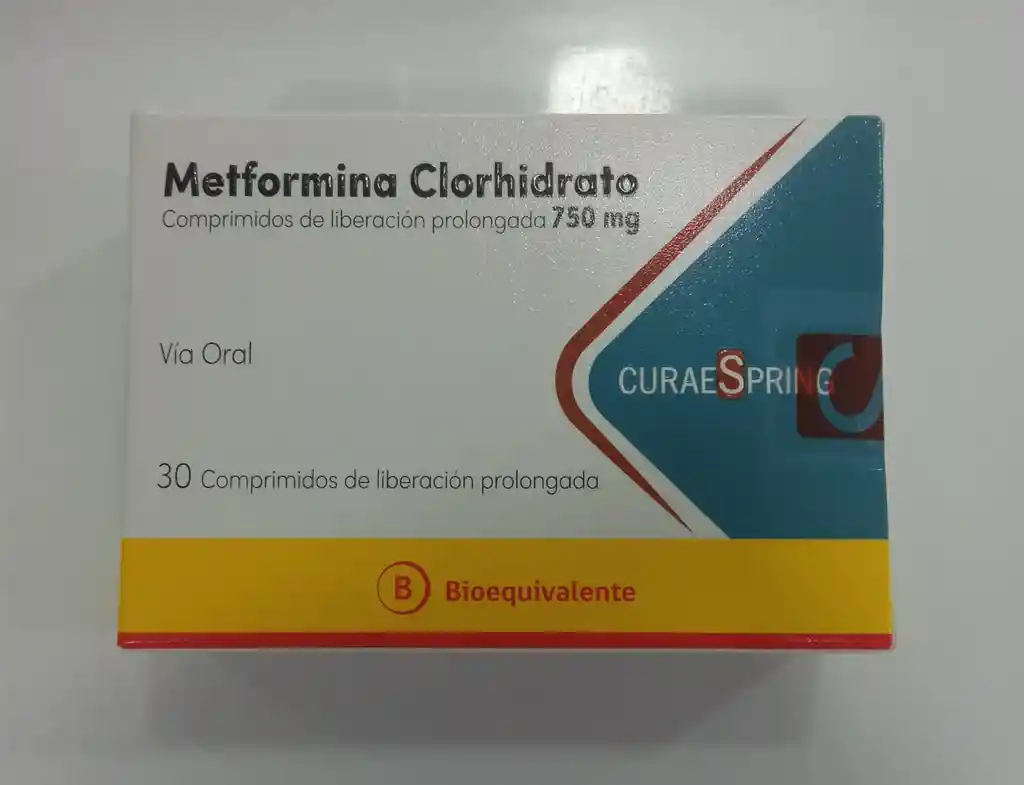 Metformina Lp 750 Mg X 30 Comprimidos De Liberación Prolongada